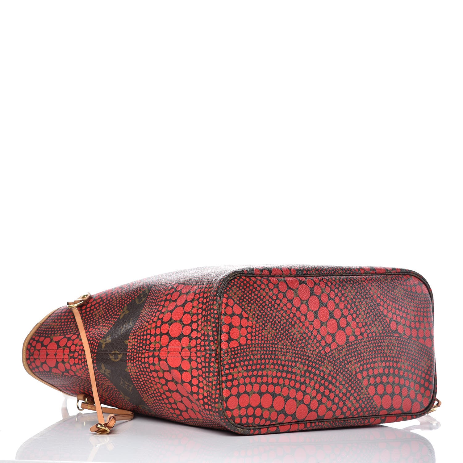 Louis Vuitton Monogram Kusama Waves Neverfull MM Red 4 of 8