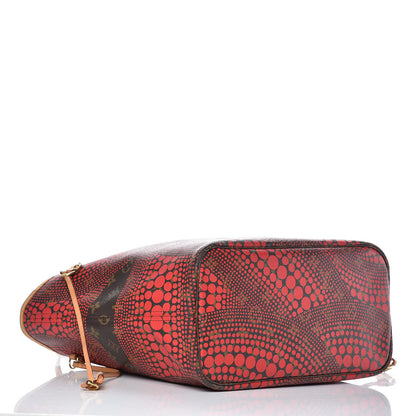 Louis Vuitton Monogram Kusama Waves Neverfull MM Red 4 of 8