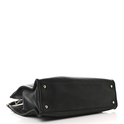 Chanel Calfskin CC Zipped Shopping Tote Black 4 of 10