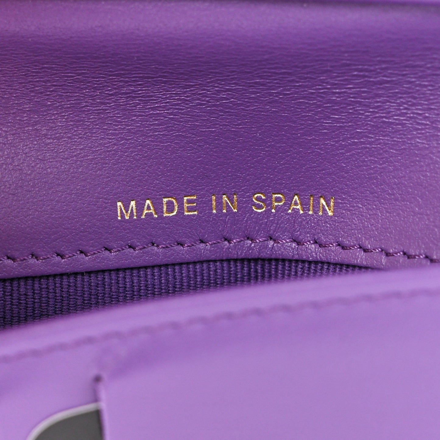 Caviar Quilted Medium Flap Wallet Purple