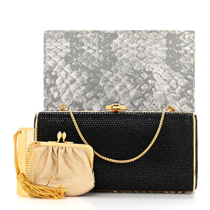 Judith Leiber Swarovski Crystal Minaudiere Clutch Black 11 of 11