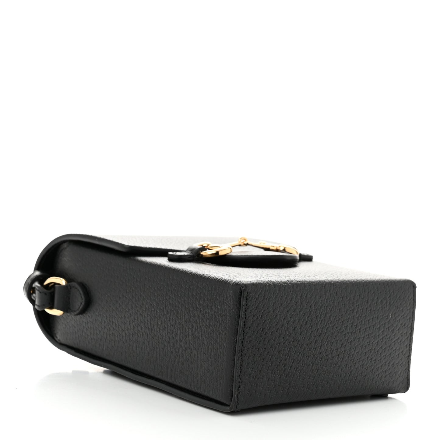 Dollar Calfskin Vertical Horsebit 1955 Crossbody Bag Black
