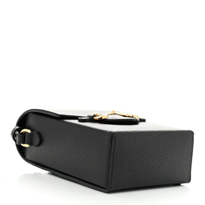 Gucci Dollar Calfskin Vertical Horsebit 1955 Crossbody Bag Black 4 of 9
