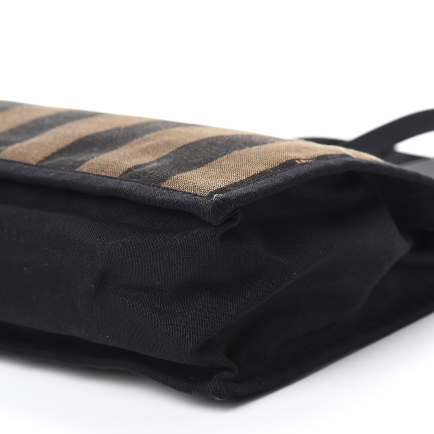 Fendi Pequin Small Shopping Tote Black Tobacco 7 of 11