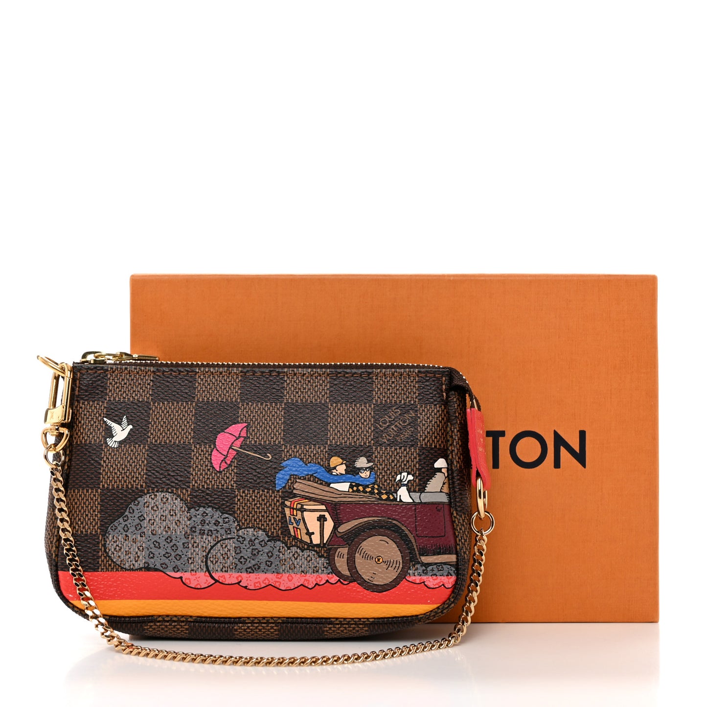 Damier Ebene 2015 Christmas Animation Mini Pochette Accessories