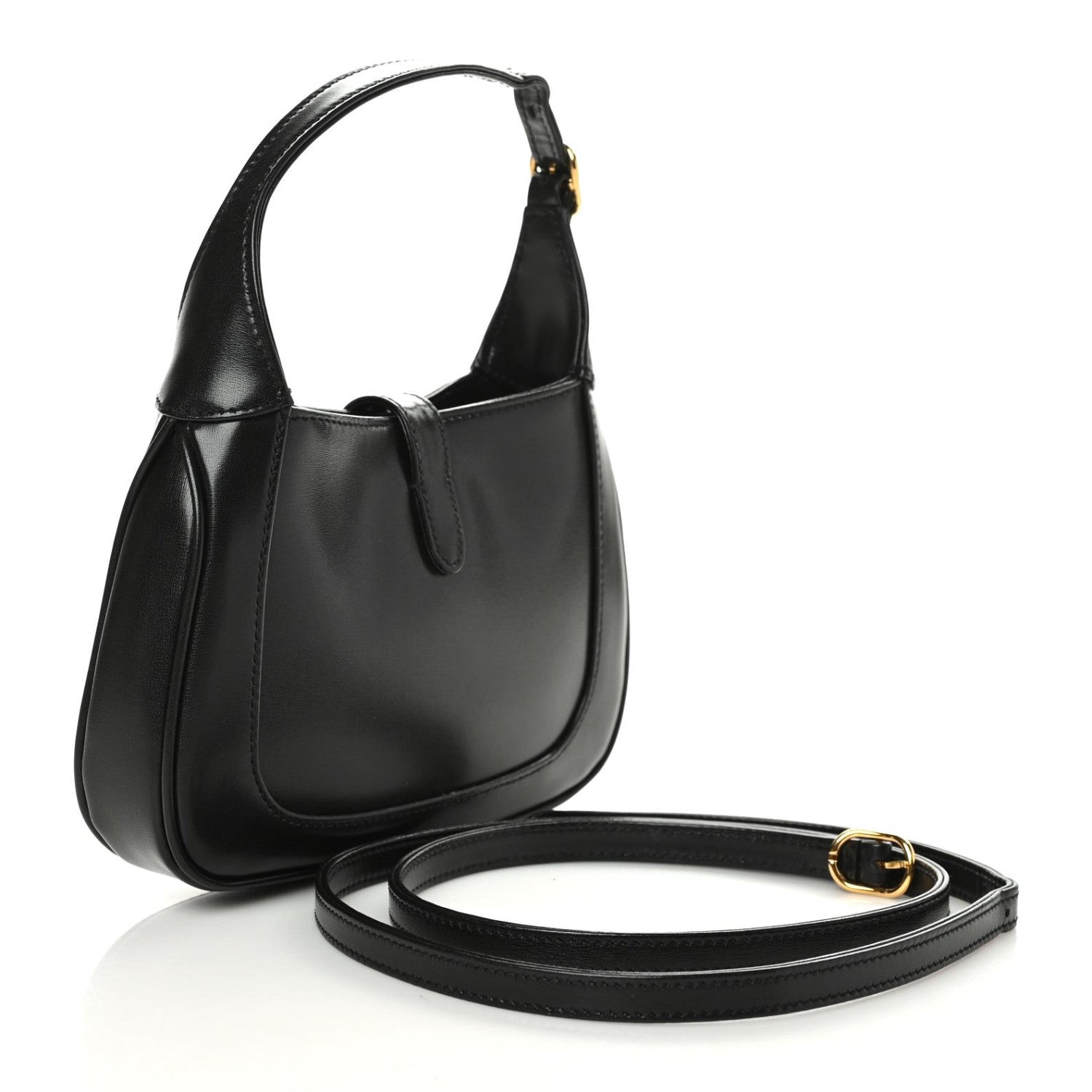 Gucci Boarded Dyana Lux Calfskin Mini Jackie 1961 Hobo Black 3 of 9