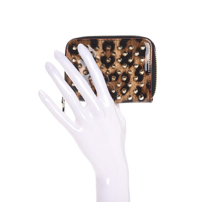 Christian Louboutin Patent Leopard Spiked Panettone Coin Purse 2 of 7