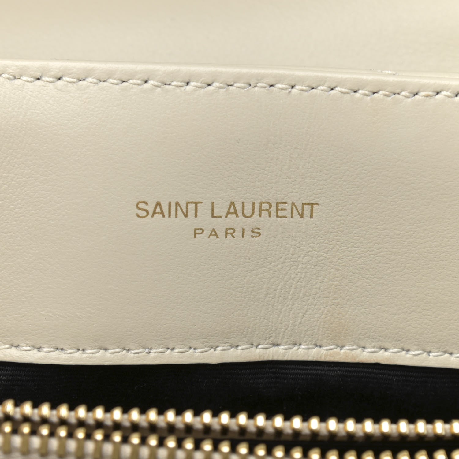 Saint Laurent Calfskin Y Quilted Monogram Medium Loulou Chain Satchel Crema Soft 6 of 13