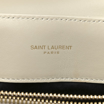 Saint Laurent Calfskin Y Quilted Monogram Medium Loulou Chain Satchel Crema Soft 6 of 13