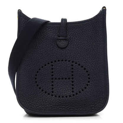 Hermes Taurillon Clemence Evelyne TPM Bleu Nuit 1 of 9