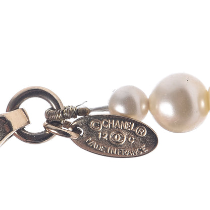 Chanel Graduated Pearl CC Long Necklace Light Gold 4 of 8