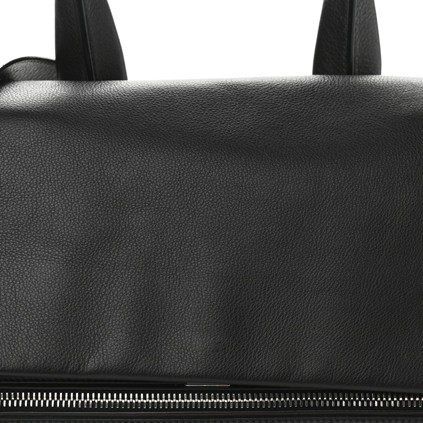 Grained Calfskin Medium Pandora Pure Flap Bag Black