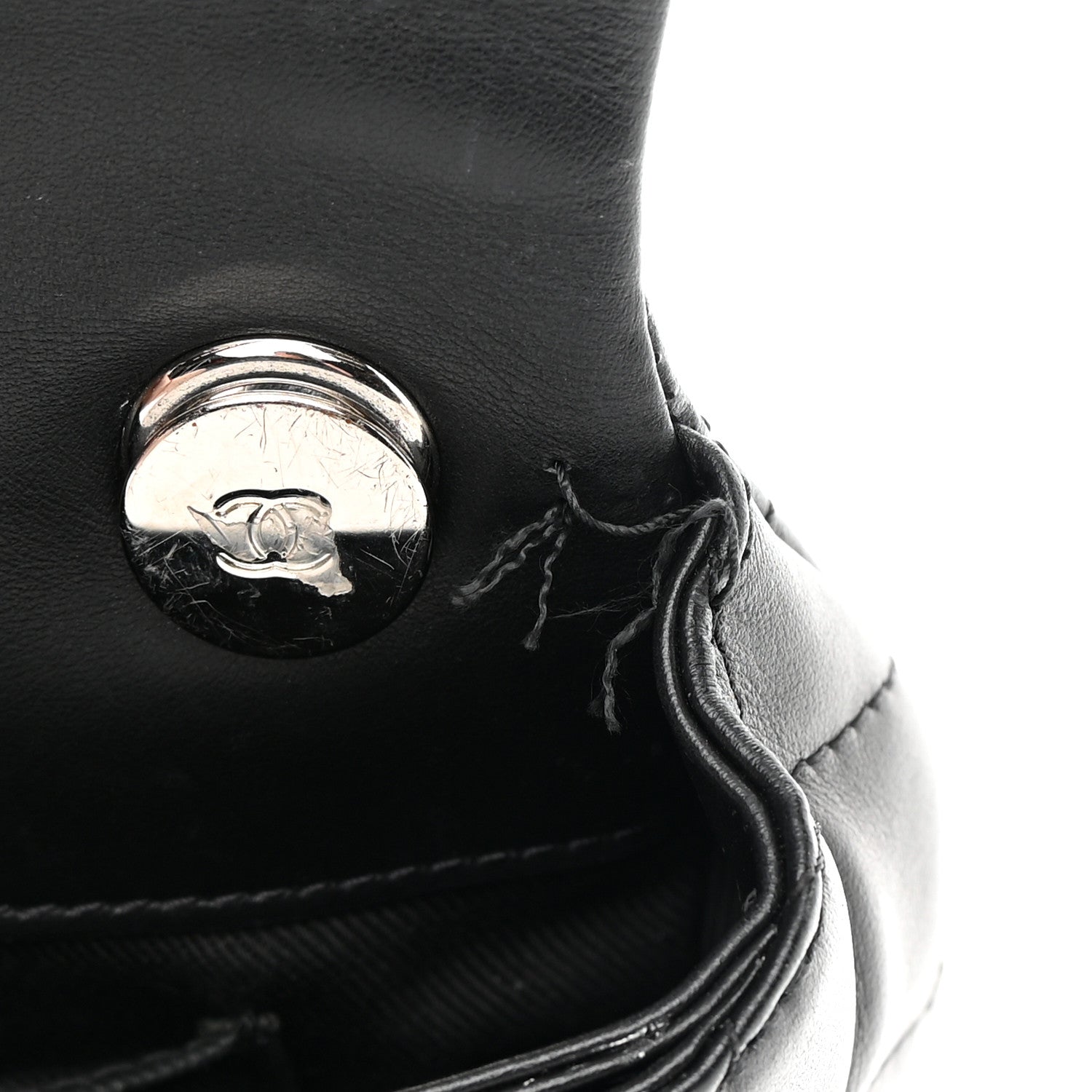 Chanel Calfskin Quilted CC Uniform Flap Belt Bag Black 13 of 16