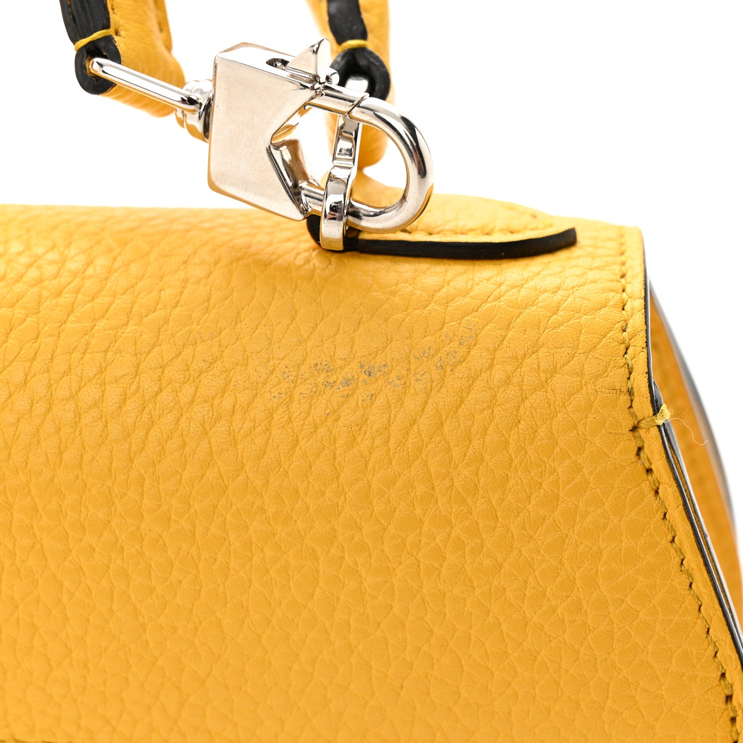 Moynat Taurillon Blush Rejane BB Saffron Yellow 11 of 11