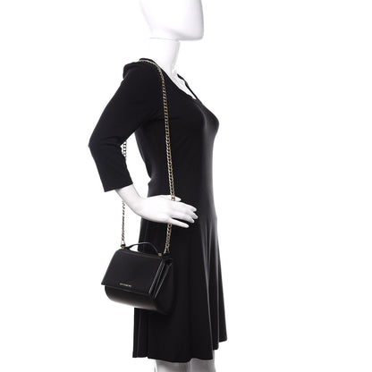 Givenchy Textured Calfskin Mini Pandora Box Chain Crossbody Bag Black 2 of 12