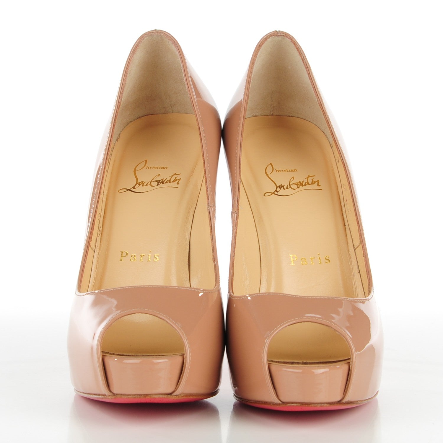Christian Louboutin Patent New Very Prive 120 Pumps 36.5 Nude 2 of 7