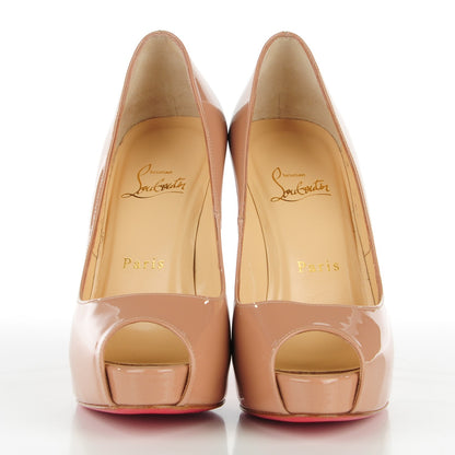 Christian Louboutin Patent New Very Prive 120 Pumps 36.5 Nude 2 of 7