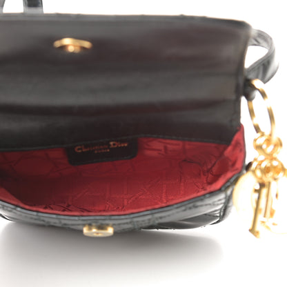 Christian Dior Patent Cannage Mini Crossbody Pouch Black 5 of 12
