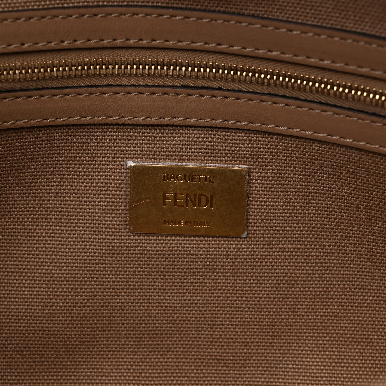 Fendi Canvas Vitello King FF Multicolor Embroidered Baguette Multicolor Cuoio 6 of 8