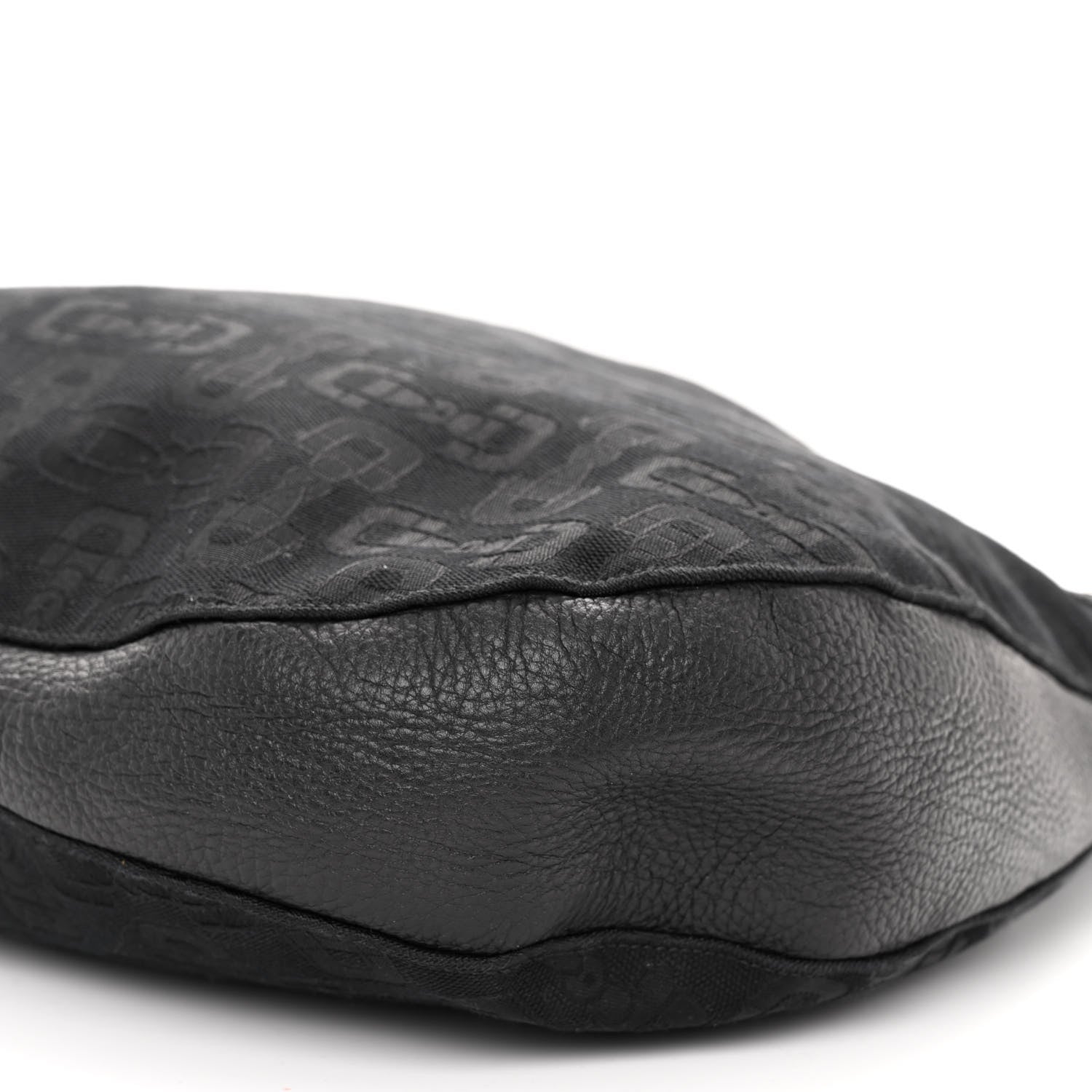 Gucci Canvas Horsebit Print Hobo Black 10 of 12