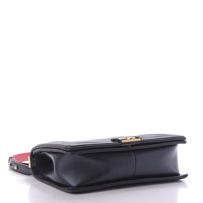 Chanel Lambskin Embossed New Medium Boy Cube Flap Navy 4 of 10