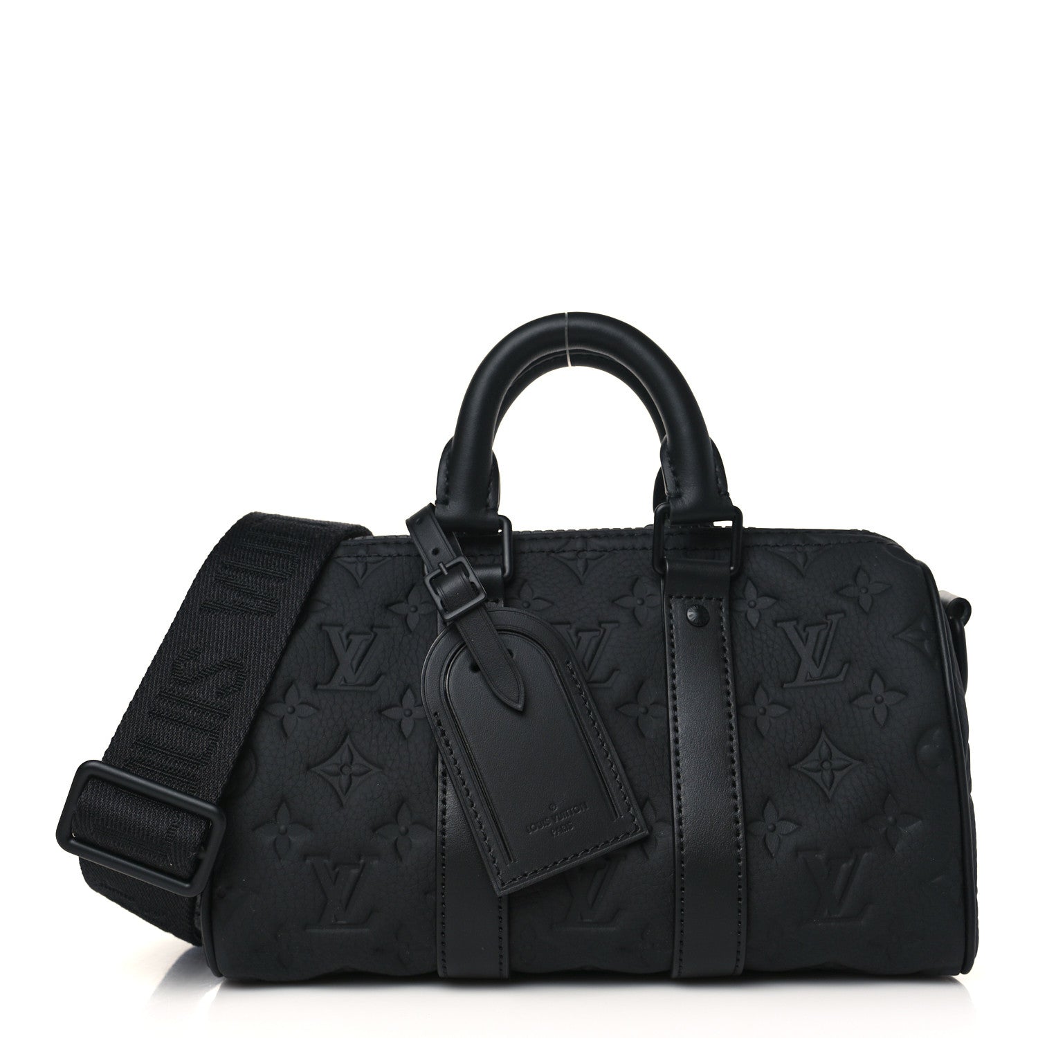 Louis Vuitton Monogram Taurillon Keepall Bandouliere 25 Black 1 of 9