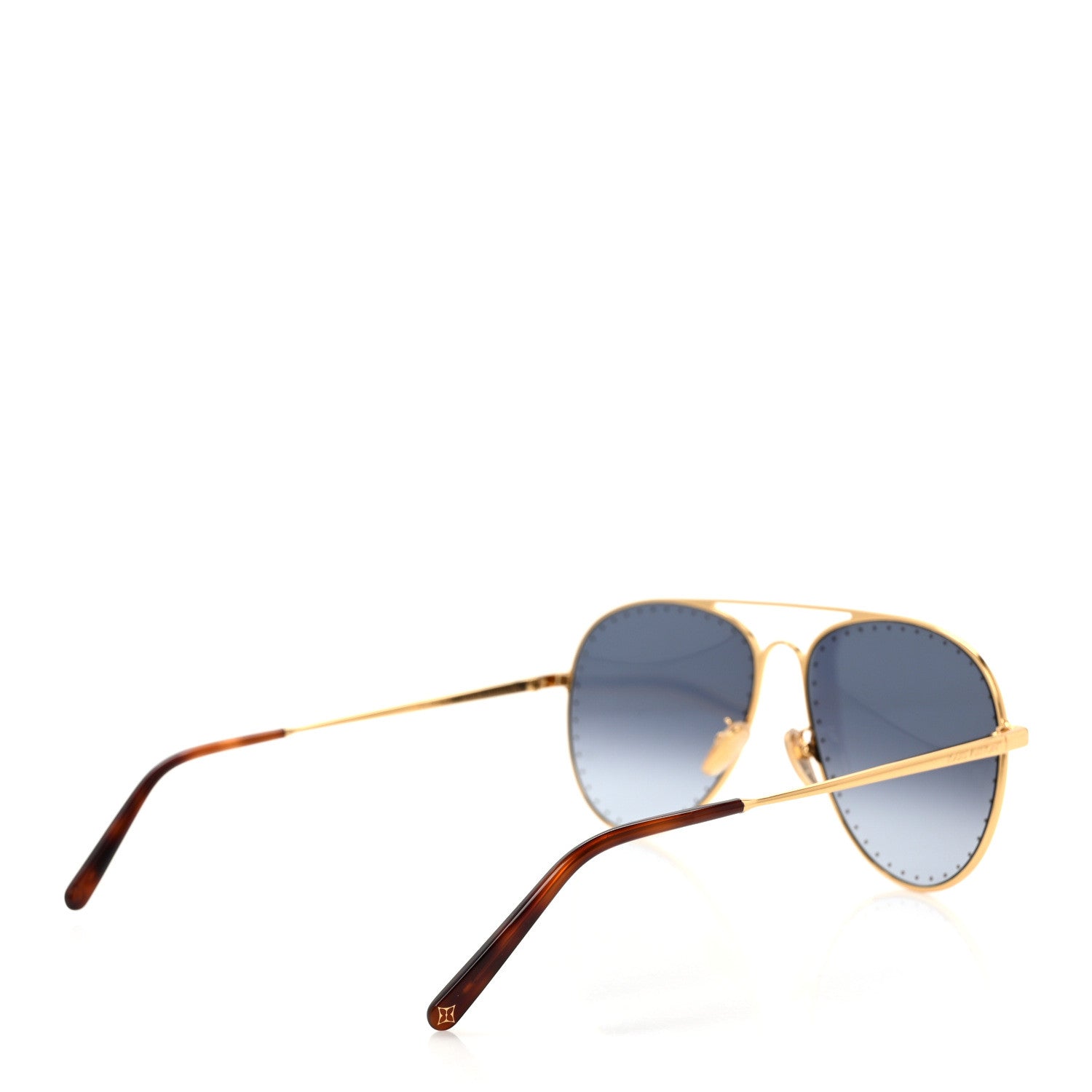 Louis Vuitton Metal LV Trunk Pilot Sunglasses Z1506U Blue 4 of 7