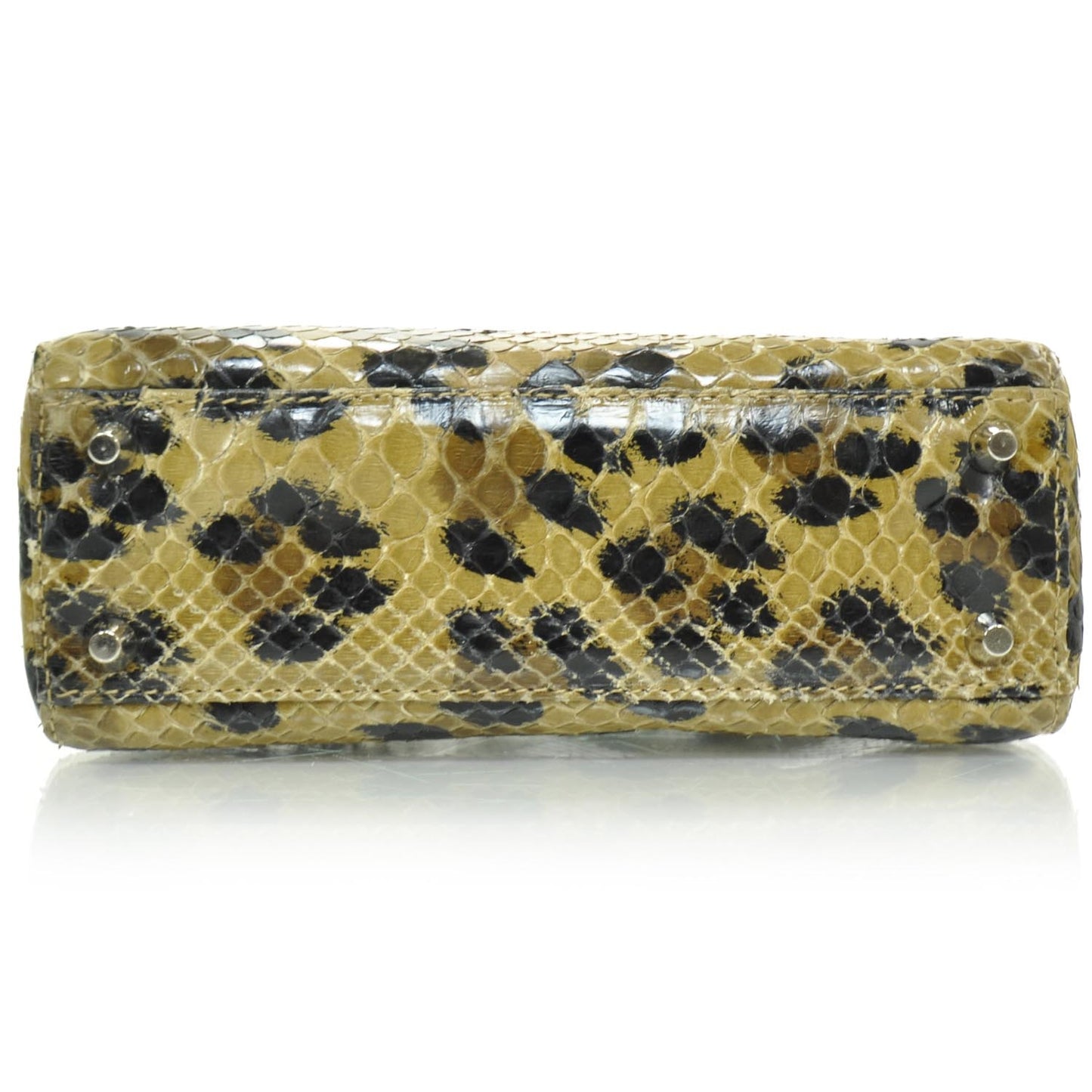 Leopard Printed Python Mini Lady Dior