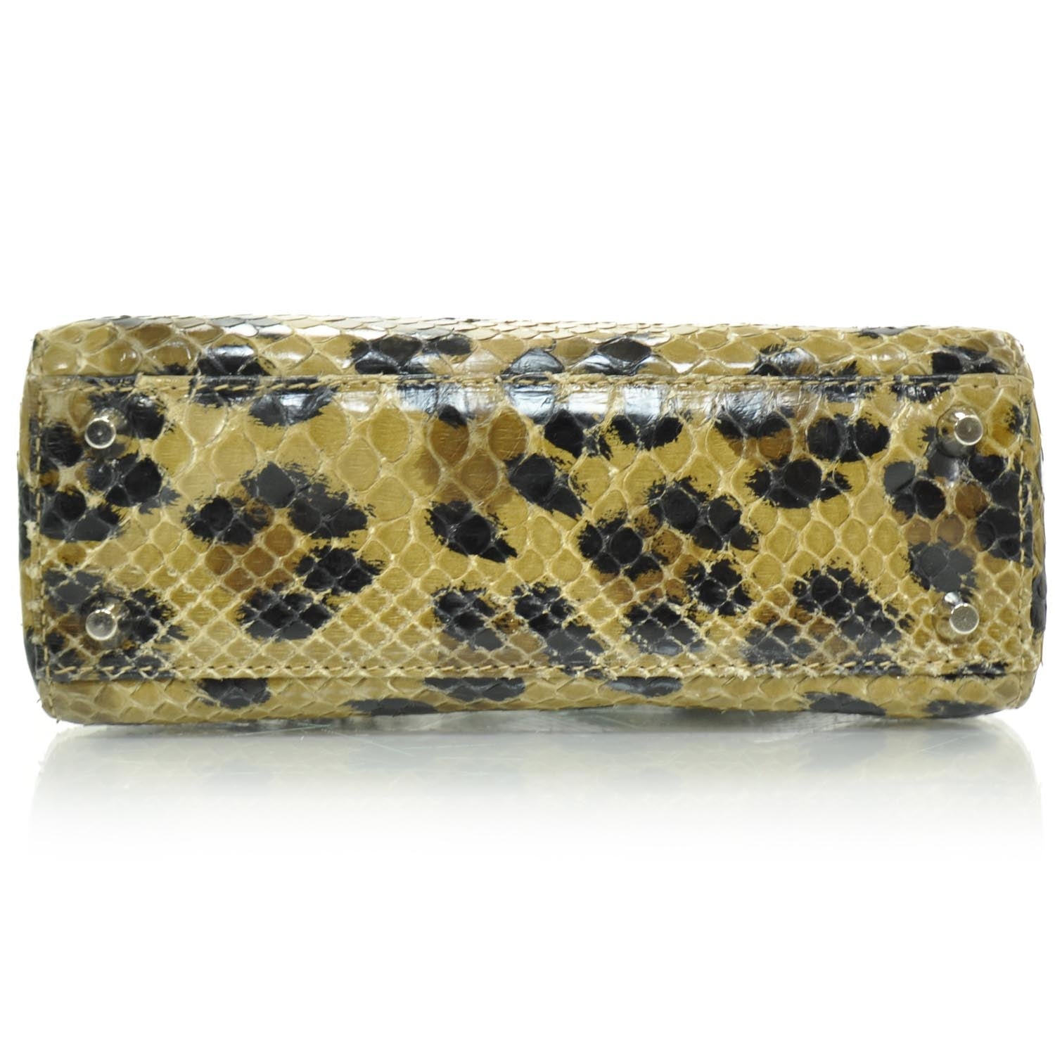Christian Dior Leopard Printed Python Mini Lady Dior 5 of 8