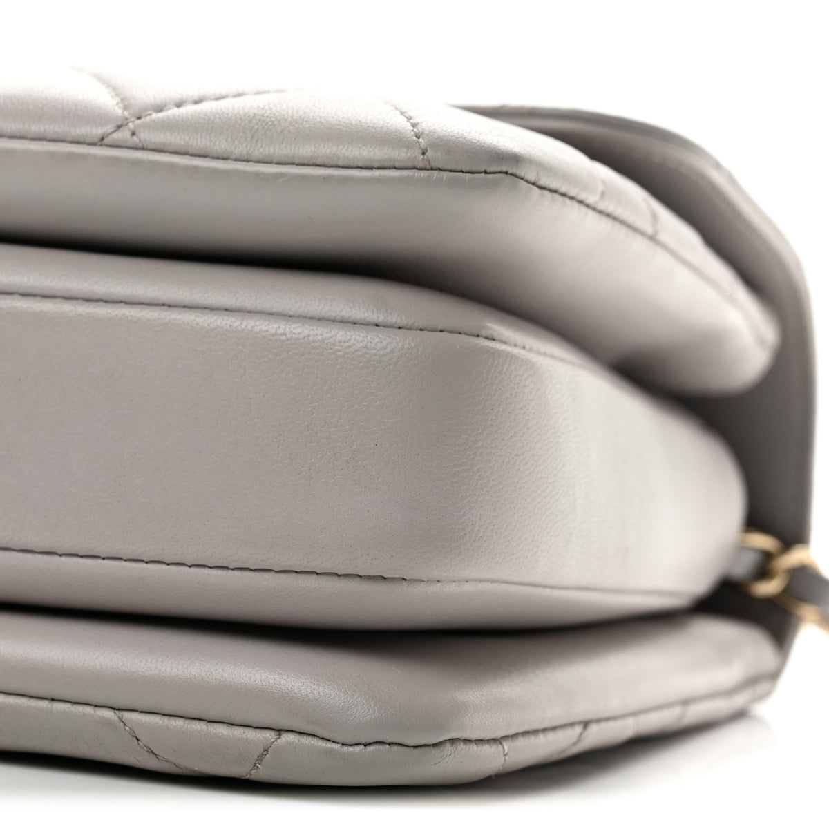 Chanel Lambskin Quilted Small Trendy CC Flap Dual Handle Bag Light Grey 10 of 14