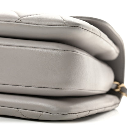 Chanel Lambskin Quilted Small Trendy CC Flap Dual Handle Bag Light Grey 10 of 14