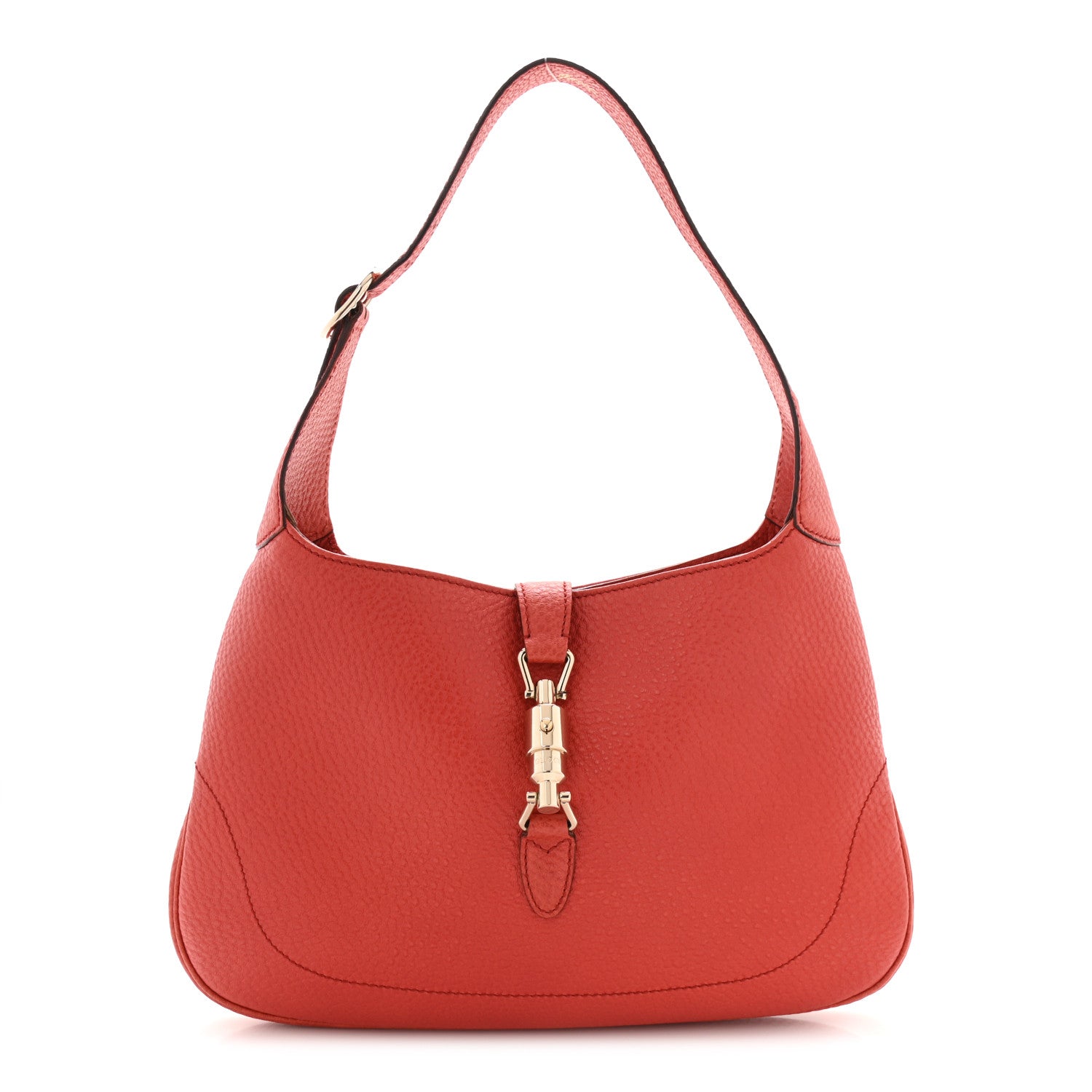 Gucci Calfskin Small Jackie O Hobo Dark Orange 1 of 11