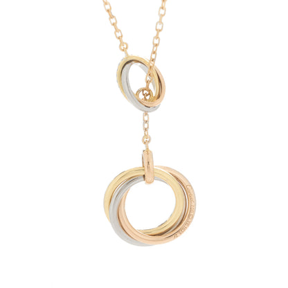Cartier 18K Pink Yellow White Gold Diamond Trinity Lariat Necklace 7 of 8