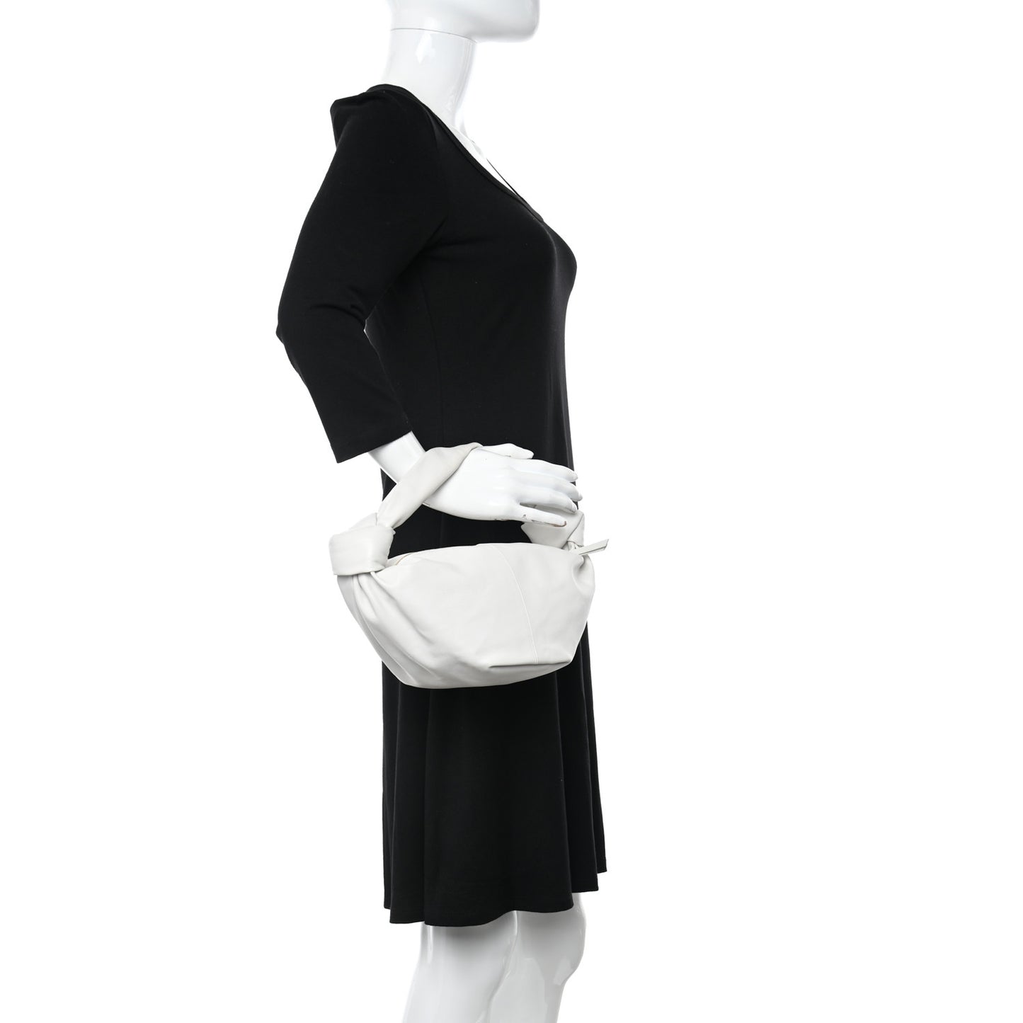 Calfskin Mini Double Knot Bag White