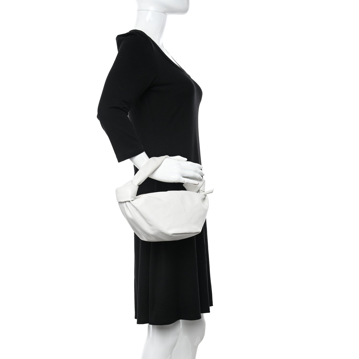 Bottega Veneta Calfskin Mini Double Knot Bag White 2 of 10