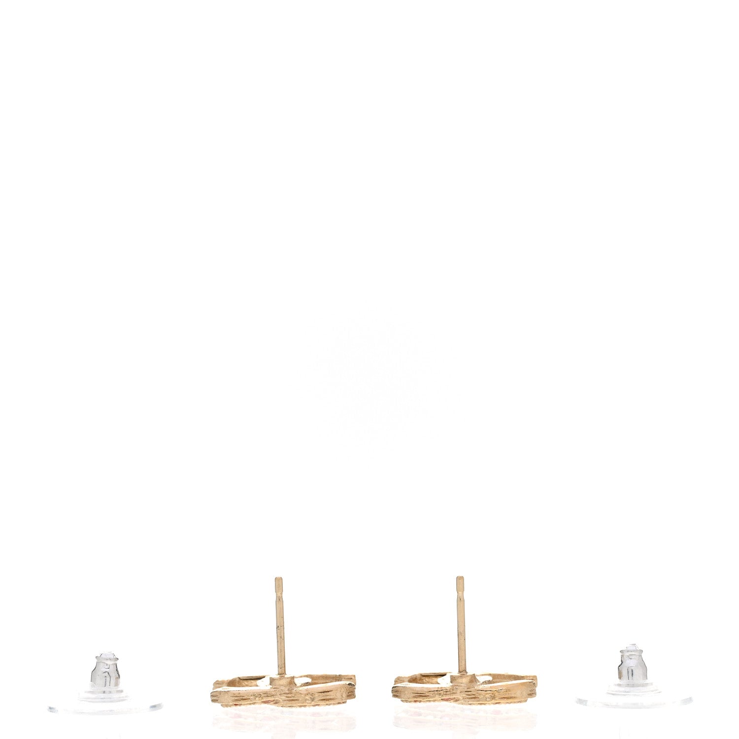 Chanel Crystal CC Earrings Gold Multicolor 3 of 4