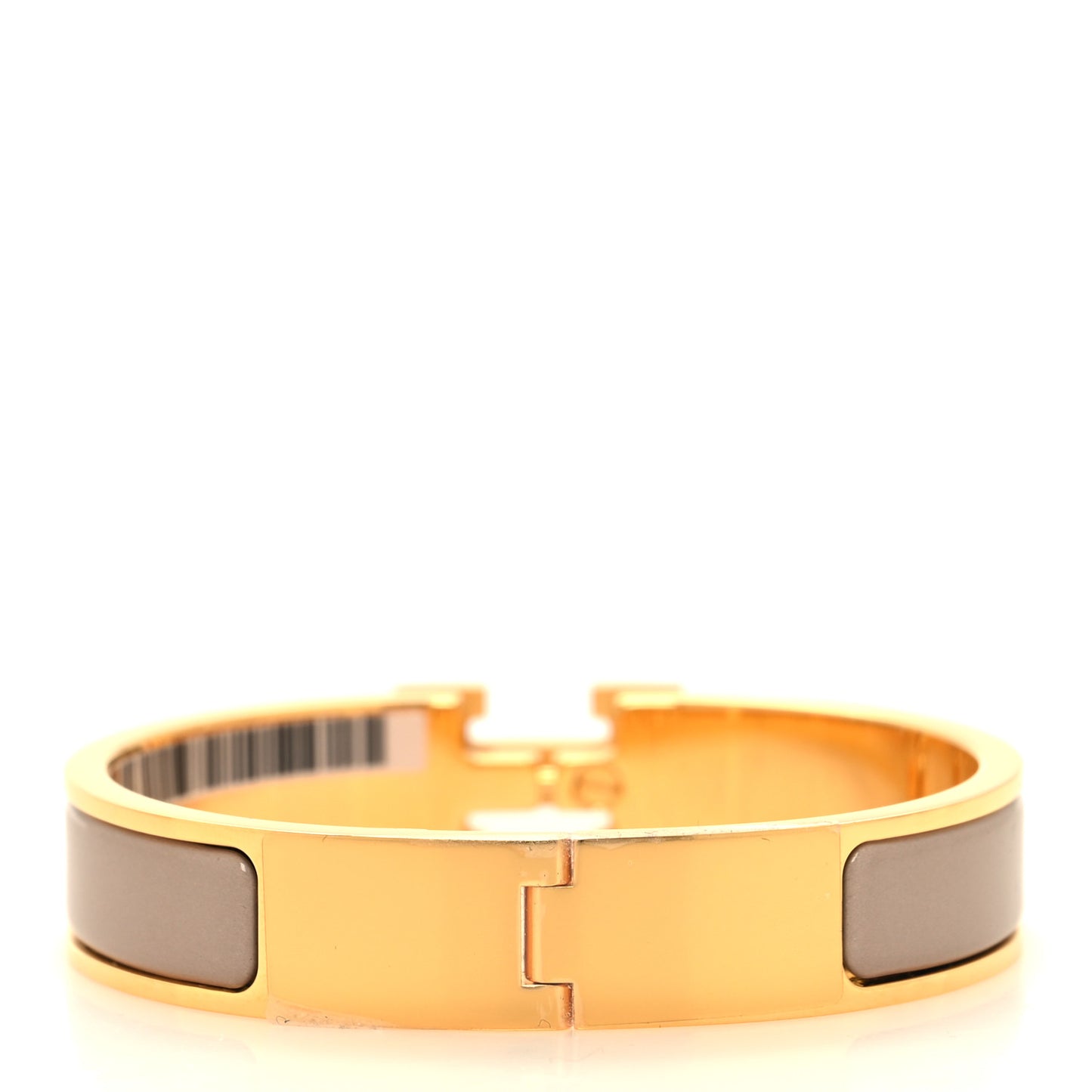 Enamel Narrow Clic Clac H Bracelet PM Marron Glace
