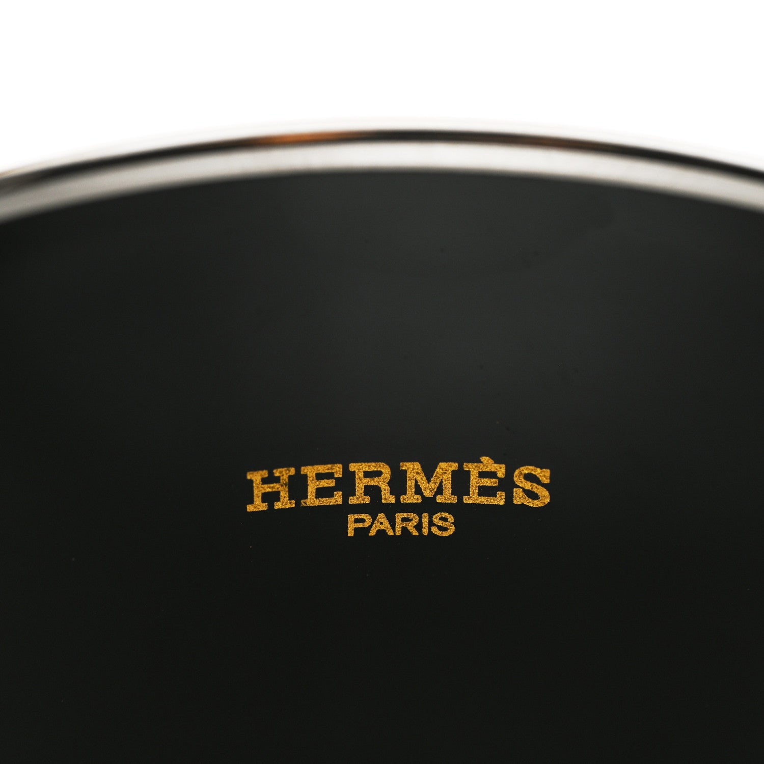Hermes Enamel Printed Extra Wide Concours d'Etrier Bracelet 65 Taupe 3 of 4