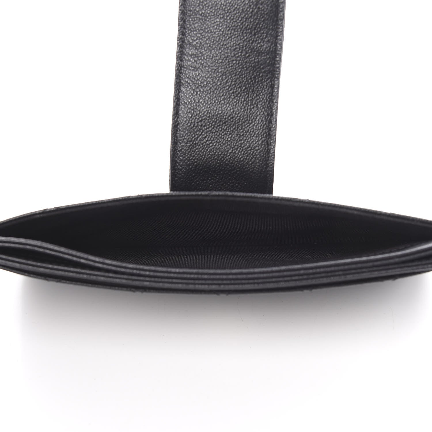 Chanel Caviar Quilted CC Box Strap Pouch Black 7 of 11