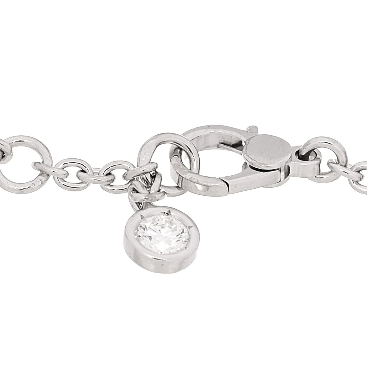 Hermes 18K White Gold Diamond Finesse Bracelet LG 4 of 6