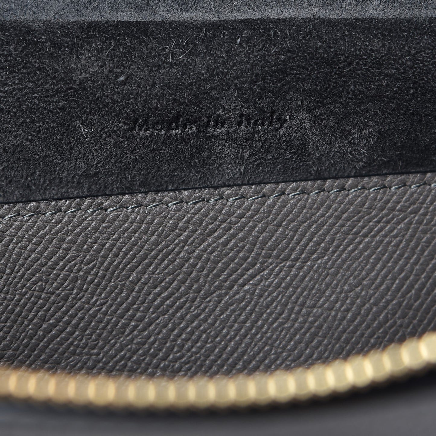 Baby Grained Calfskin Micro Belt Bag Grey