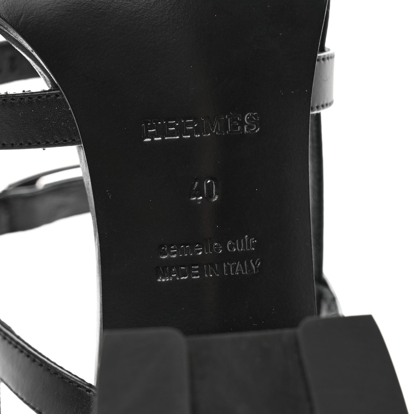 Calfskin Eve 60 Sandals 40 Black