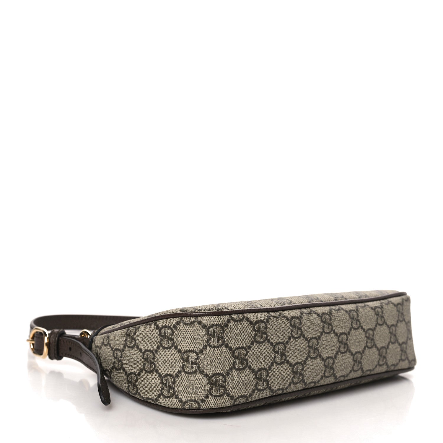 Gucci GG Supreme Monogram Textured Dollar Calfskin Small Ophidia Hobo Beige Ebony New Acero 4 of 8