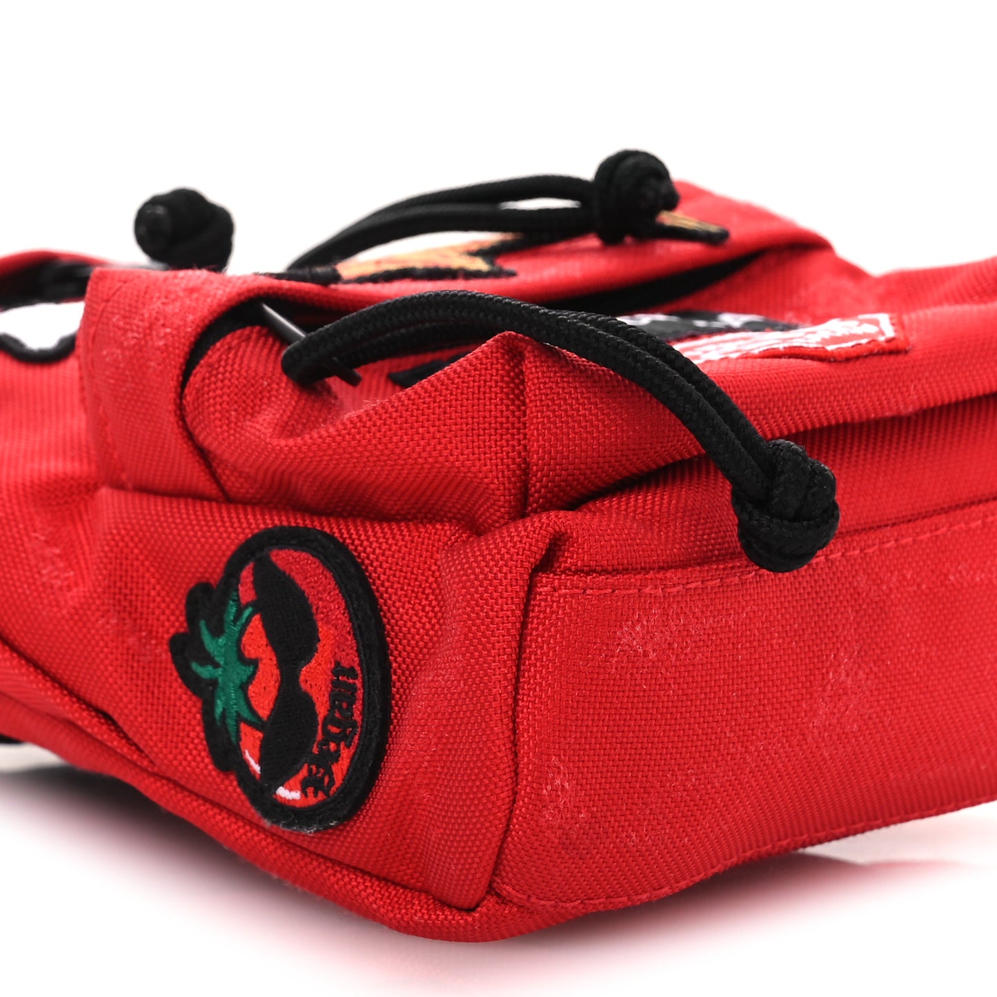 Recycled Casual Nylon Patches Mini Explorer Crossbody Backpack Red