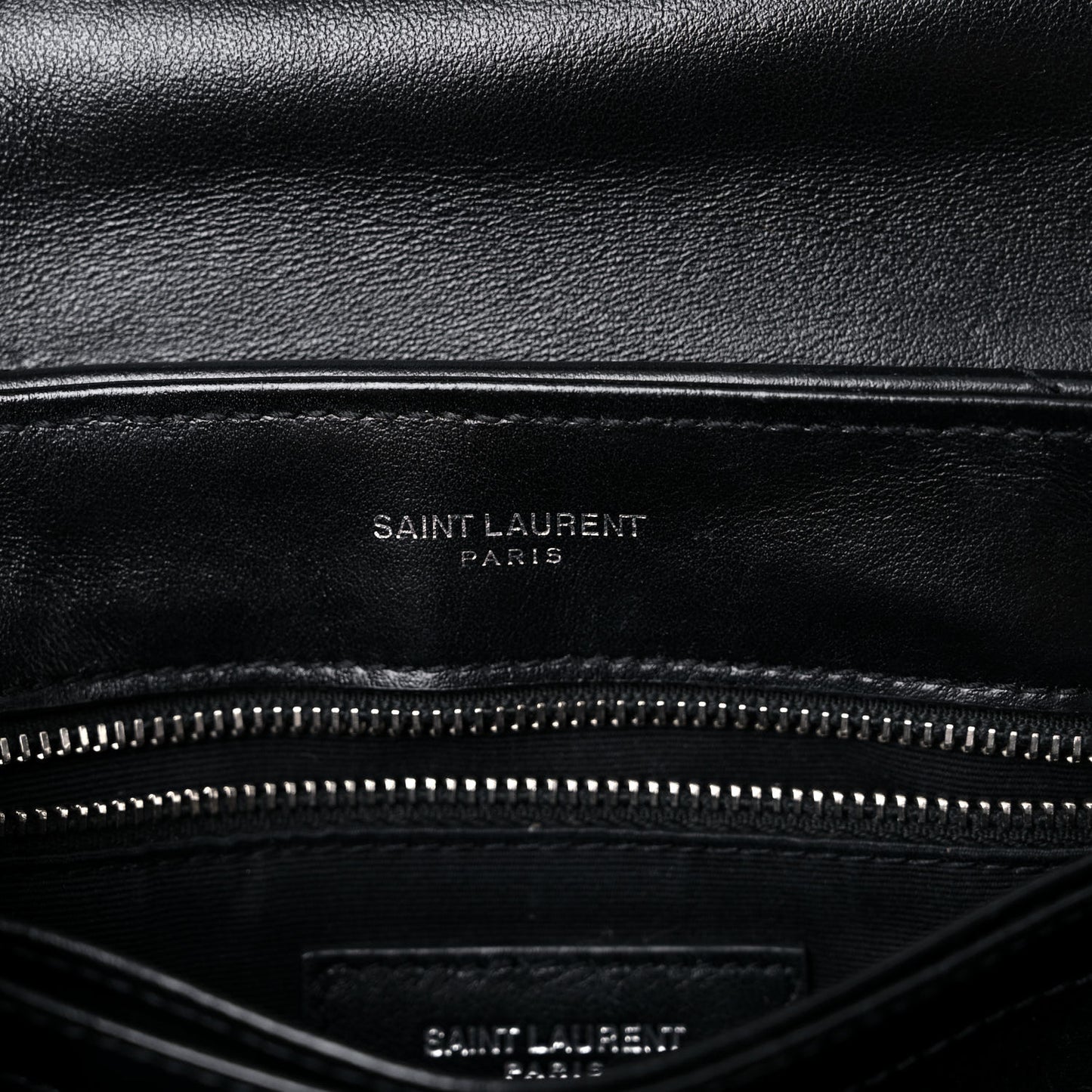 Calfskin Y Quilted Monogram Toy Loulou Crossbody Bag Black