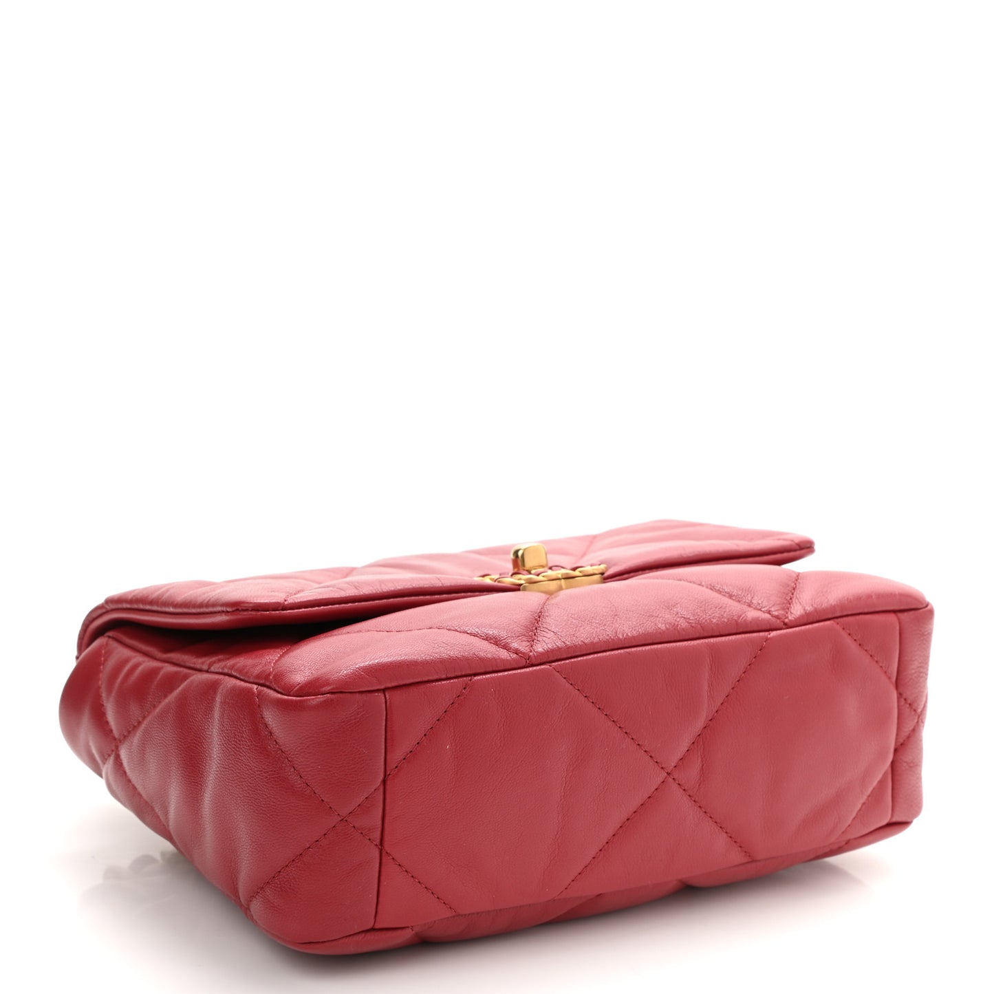 Goatskin Quilted Medium Chanel 19 Flap Red