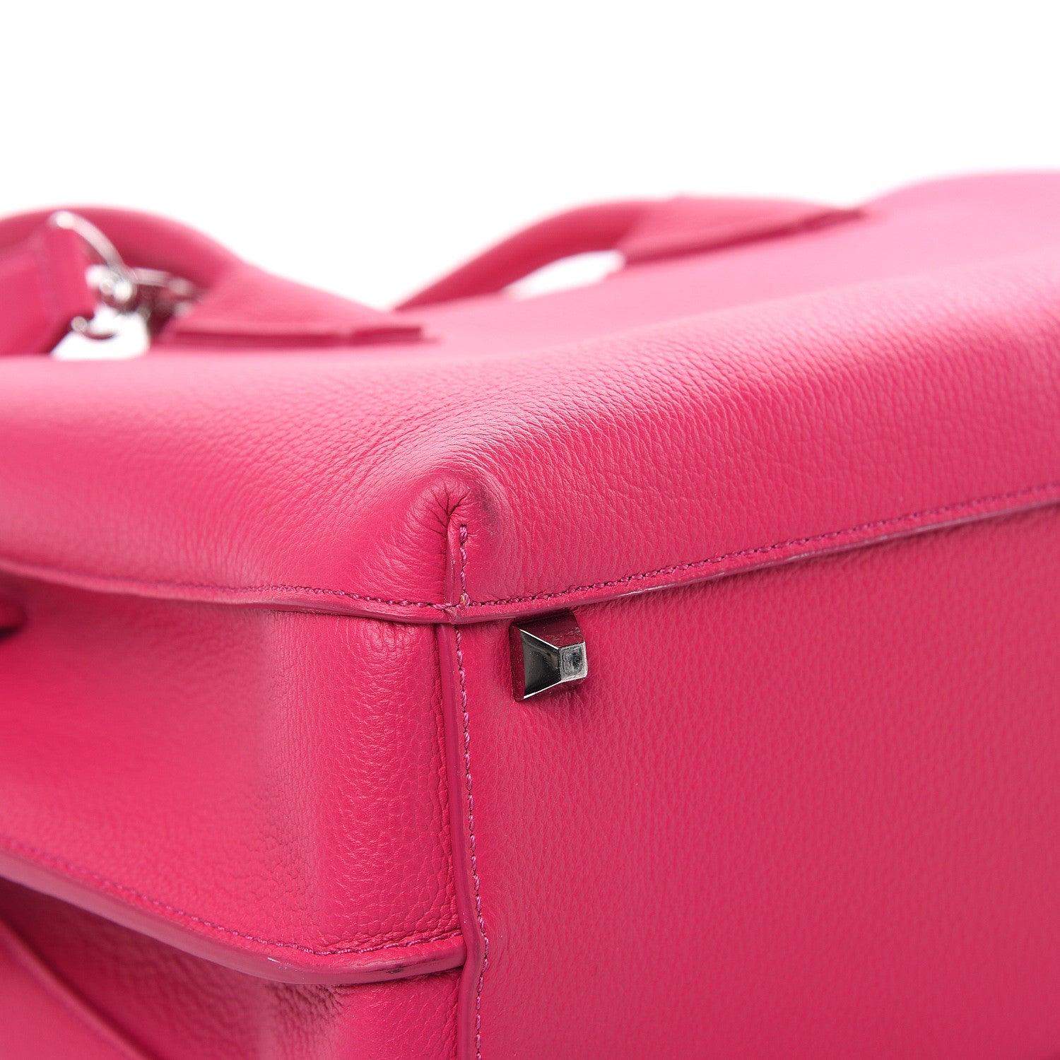 MCM Grained Calfskin Medium Milla Tote Beetroot Pink 12 of 16
