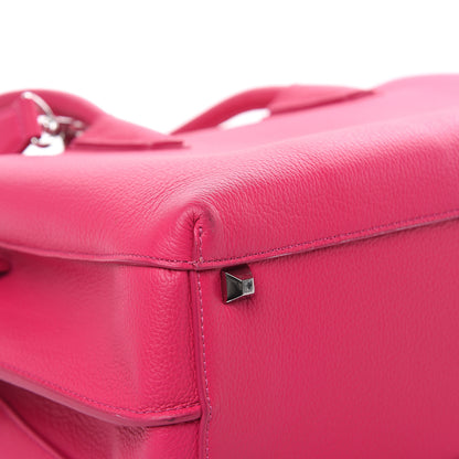 MCM Grained Calfskin Medium Milla Tote Beetroot Pink 12 of 16