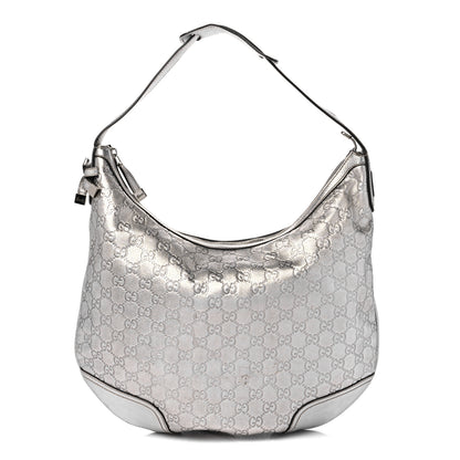 Gucci Metallic Guccissima Large Princy Hobo Silver 1 of 15