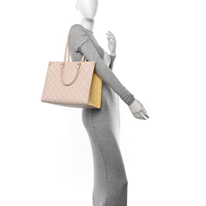Louis Vuitton Empreinte Monogram Spring In The City Onthego MM Beige Pink Yellow 2 of 11